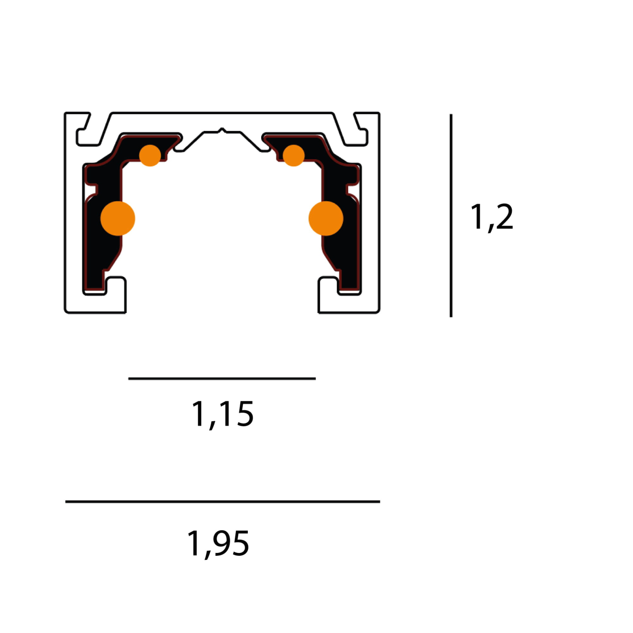 MAXLIGHT NT0006 Micro11 Micro surface-mounted track conductor 100cm [2]
