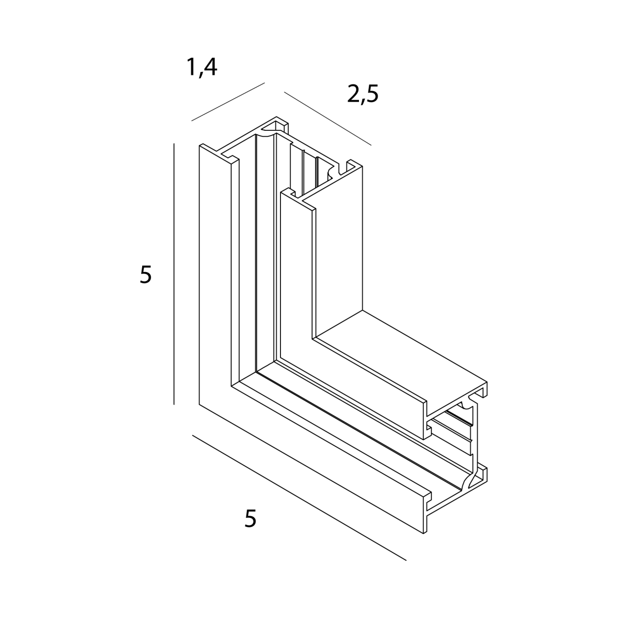 MAXLIGHT NT0013 Micro11 Recessed spring corner bracket, 90° angle NT0011,NT0012-  MICRO11  black [3]