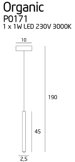 ORGANIC I P0171 - suspensie LED - cupru [5]