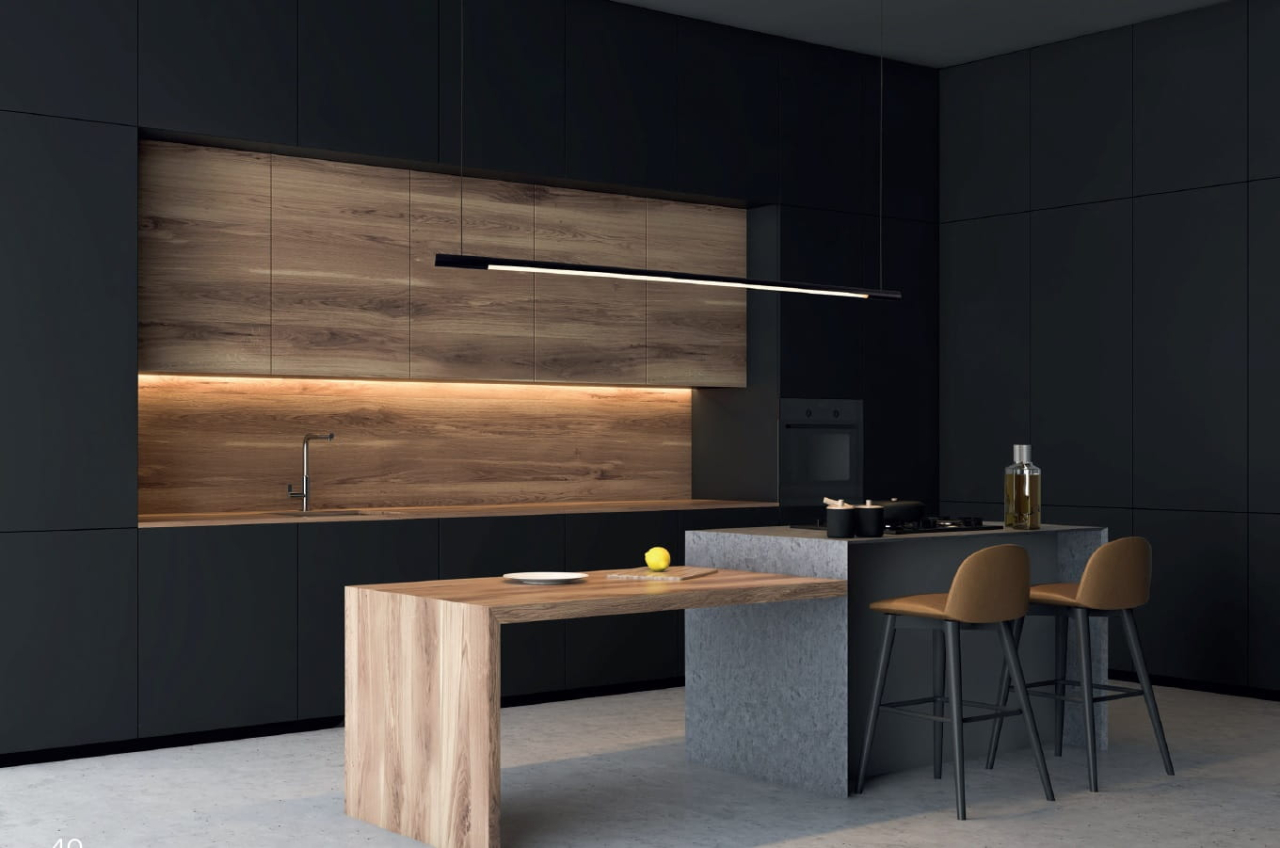 MAXLIGHT P0358D Lustre simple ORGANIC HORIZON 150CM Negru Dimabil [3]