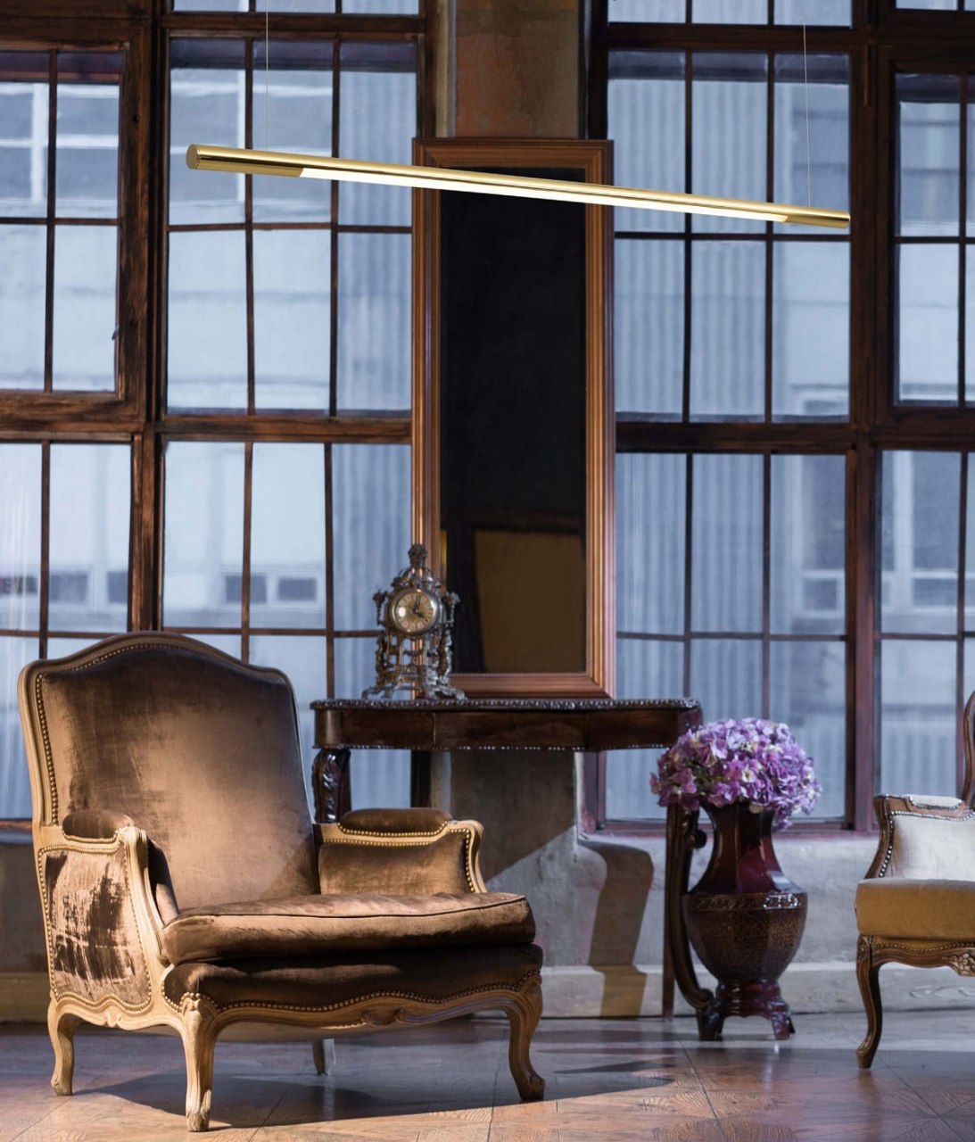 MAXLIGHT P0360D Lustre simple ORGANIC HORIZON 150CM AURIU - DIMABIL [2]