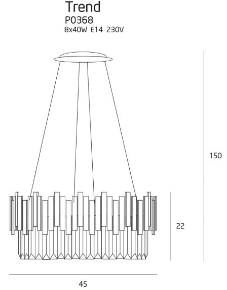 SUSPENSIE MODERNA TREND P0368 - MAX LIGHT [8]