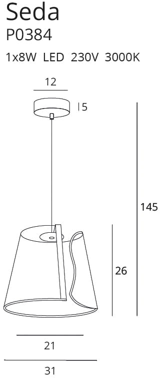 MAXLIGHT P0384 Lustre simple SEDA [6]