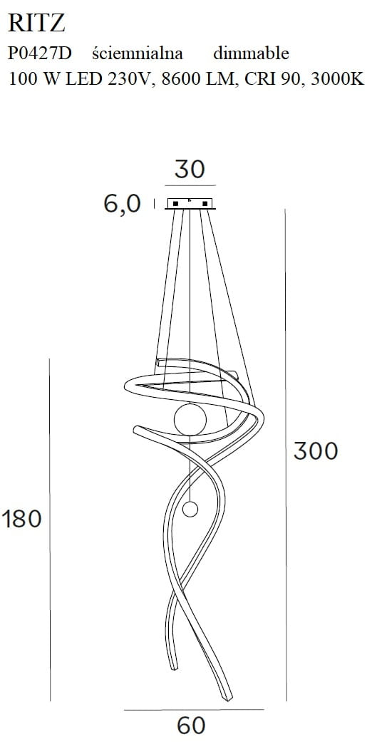Corp de iluminat modern cu LED RITZ P0427D [9]