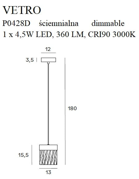 Maxlight VETRO P0428D - suspensie moderna LED [4]