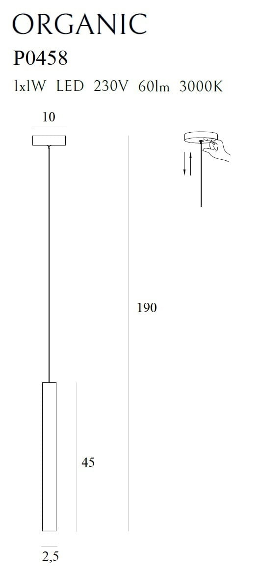 MAXLIGHT P0458 Lustre simple ORGANIC I Cupru Periat [3]