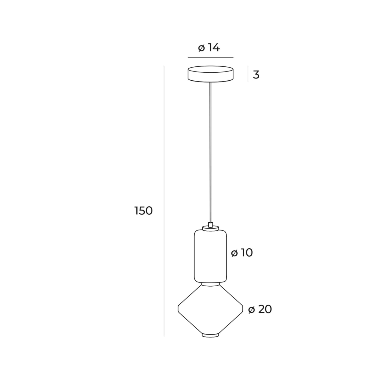 MAXLIGHT P0467 Lustre simple AKIKO [2]