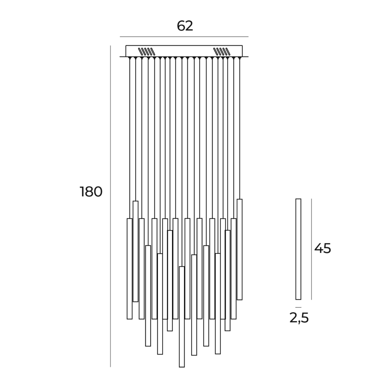 MAXLIGHT P0476D Lustre simple ORGANIC 33x1  Auriu Periat - dimmabil [2]