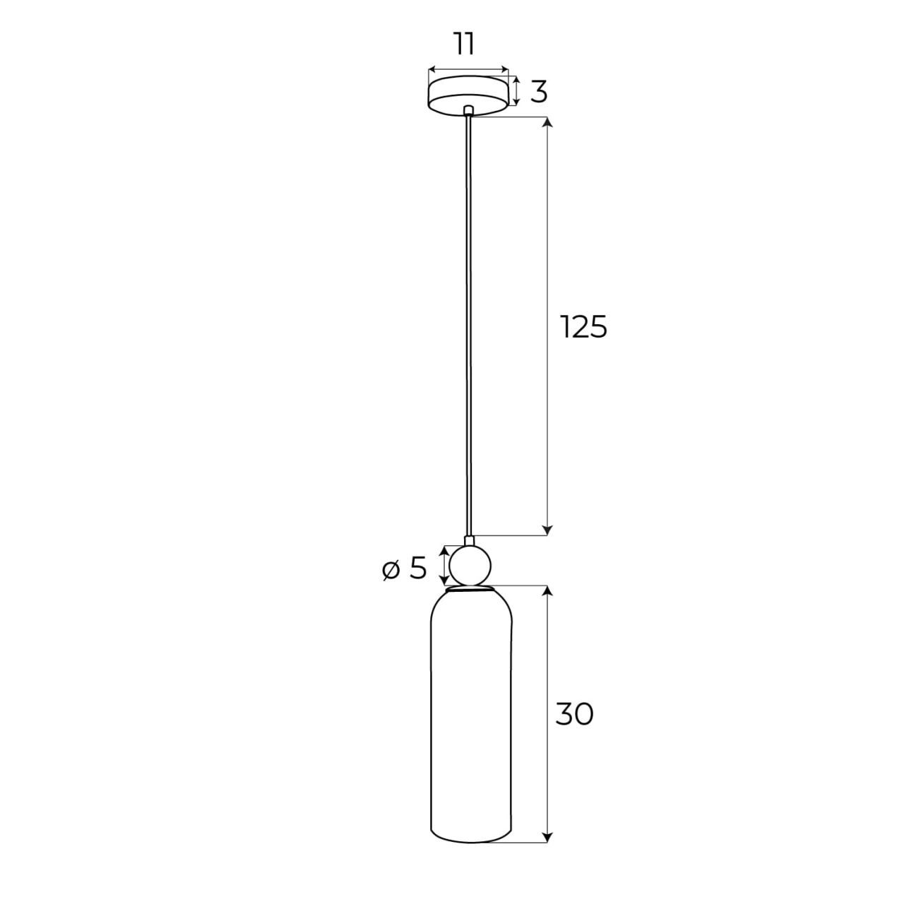 MAXLIGHT P0511 Lustre simple CAMPANILA SMOKY GLASS [5]