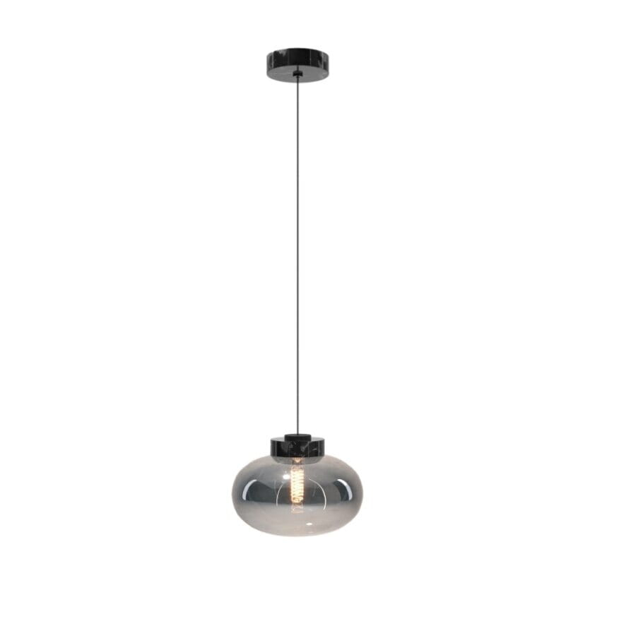 MAXLIGHT P0515 Lustre simple MOONSTONE SMOKE GLASS+BLACK MARBLE [1]