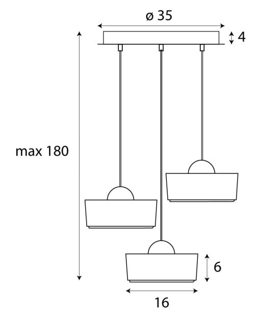 MAXLIGHT P0543 Lustre simple LIPARI III ROUND-Suspensie [10]