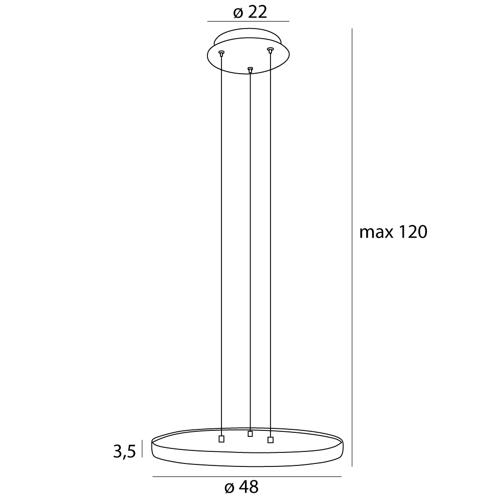 MAXLIGHT P0556 Lustre simple VIK 48CM [8]