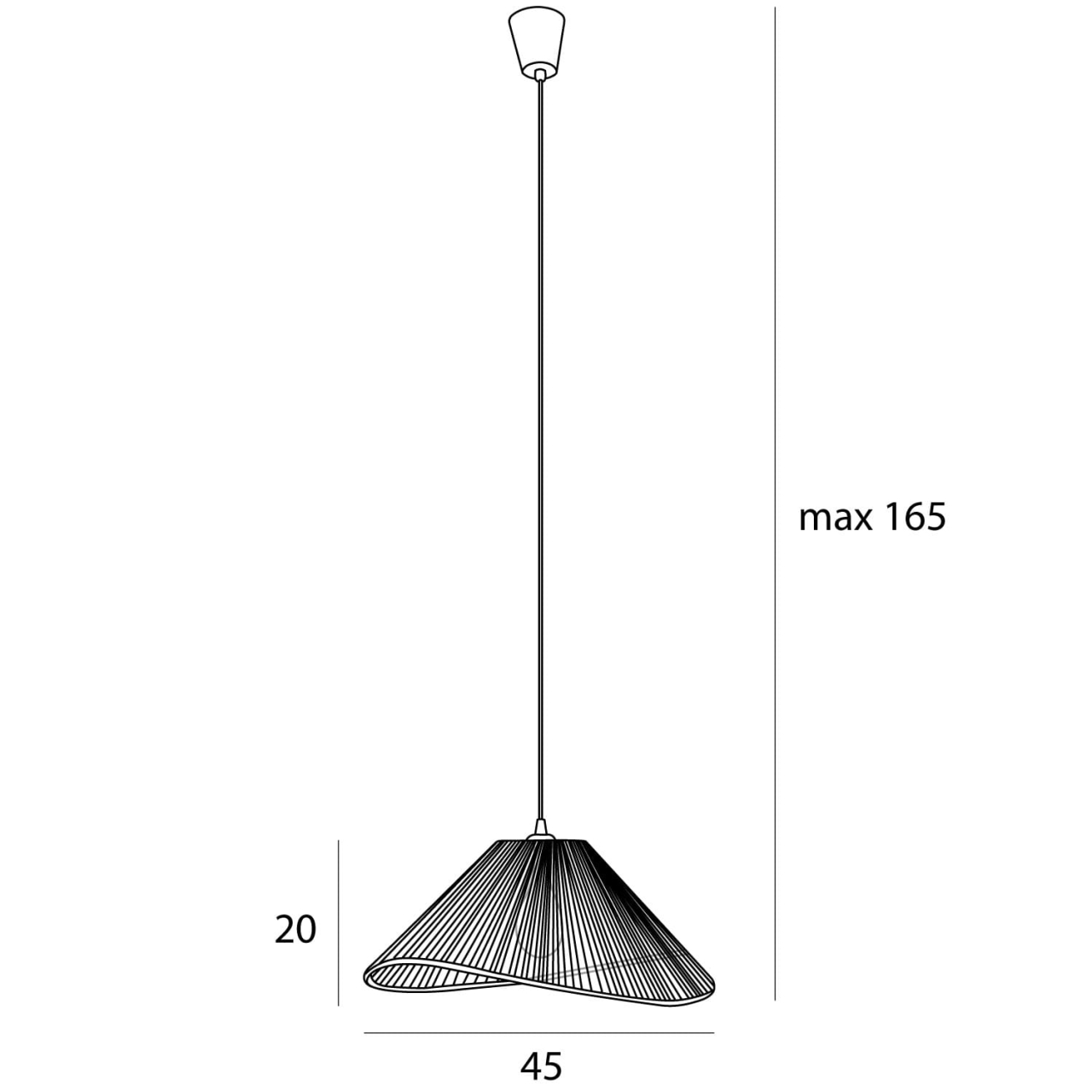 MAXLIGHT P0577 Lustre simple AMALFI I NATURAL [9]