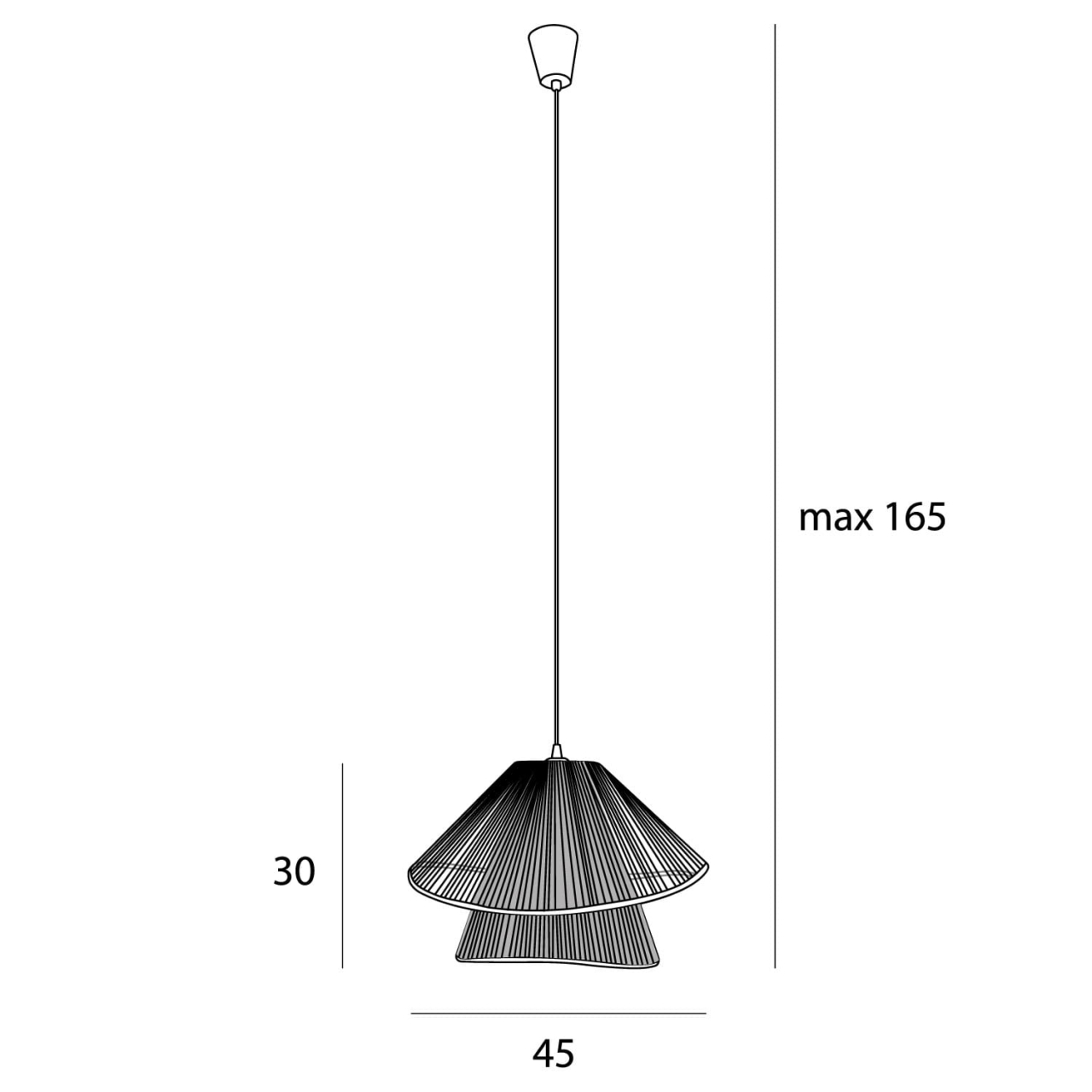 MAXLIGHT P0578 Lustre simple AMALFI II NATURAL [4]