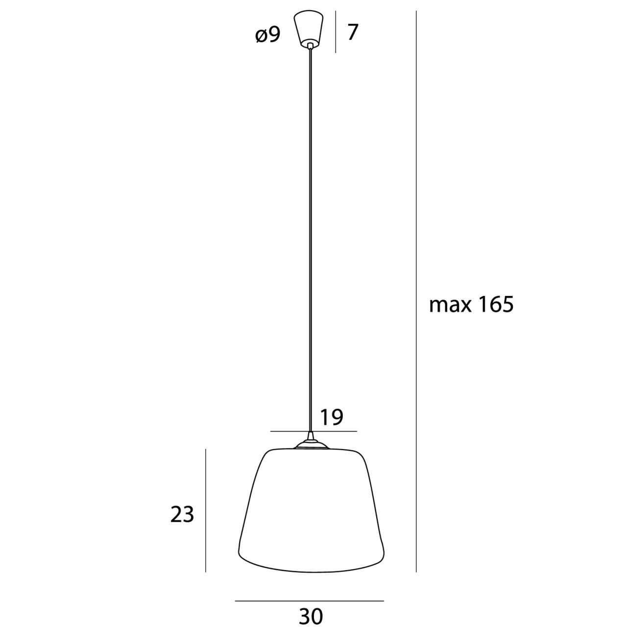 MAXLIGHT P0582 Lustre simple POT-Suspensie [10]