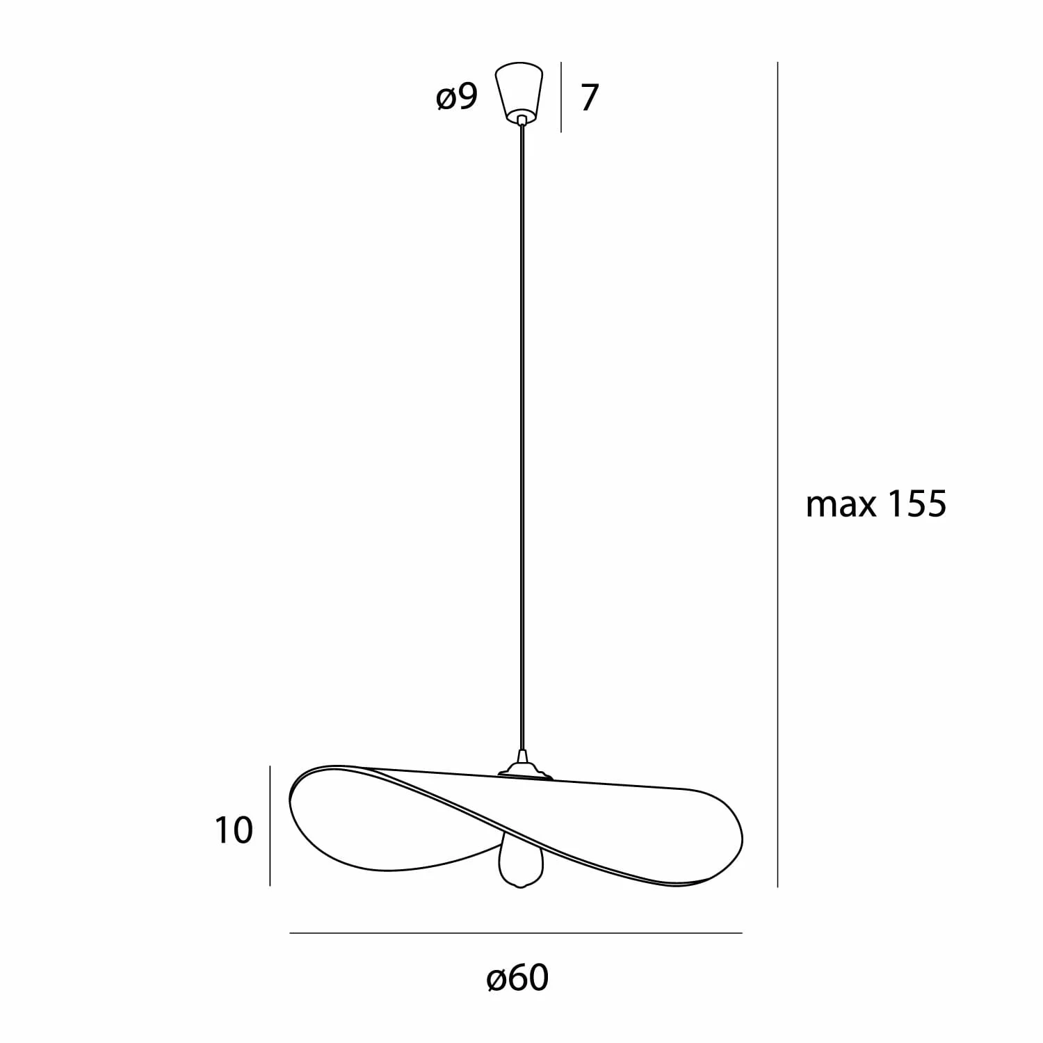 MAXLIGHT P0585 Lustre simple PAN-Suspensie [3]
