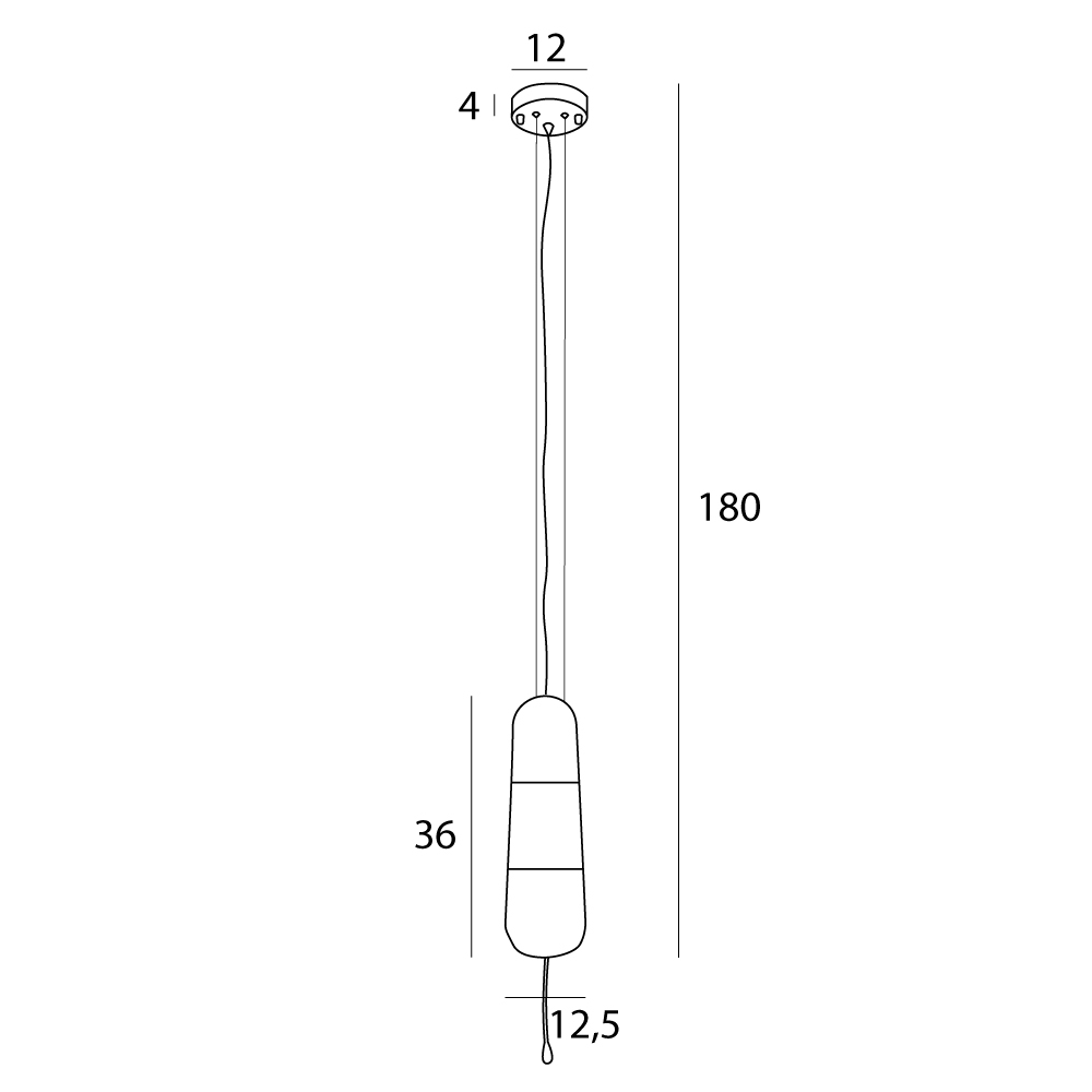 MAXLIGHT P0590 Lustre simple MAURI 1 SMOKY GLASS [10]