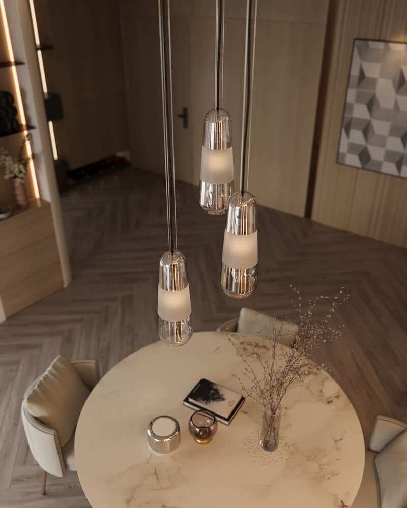 MAXLIGHT P0590 Lustre simple MAURI 1 SMOKY GLASS [7]