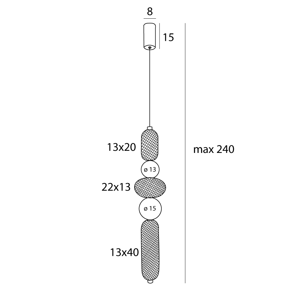 MAXLIGHT P0592 Lustre simple BORA B-Suspensie [7]