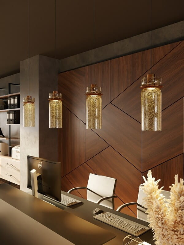 MAXLIGHT P0602 Lustre simple SIGNATURE B AMBER GLASS [13]