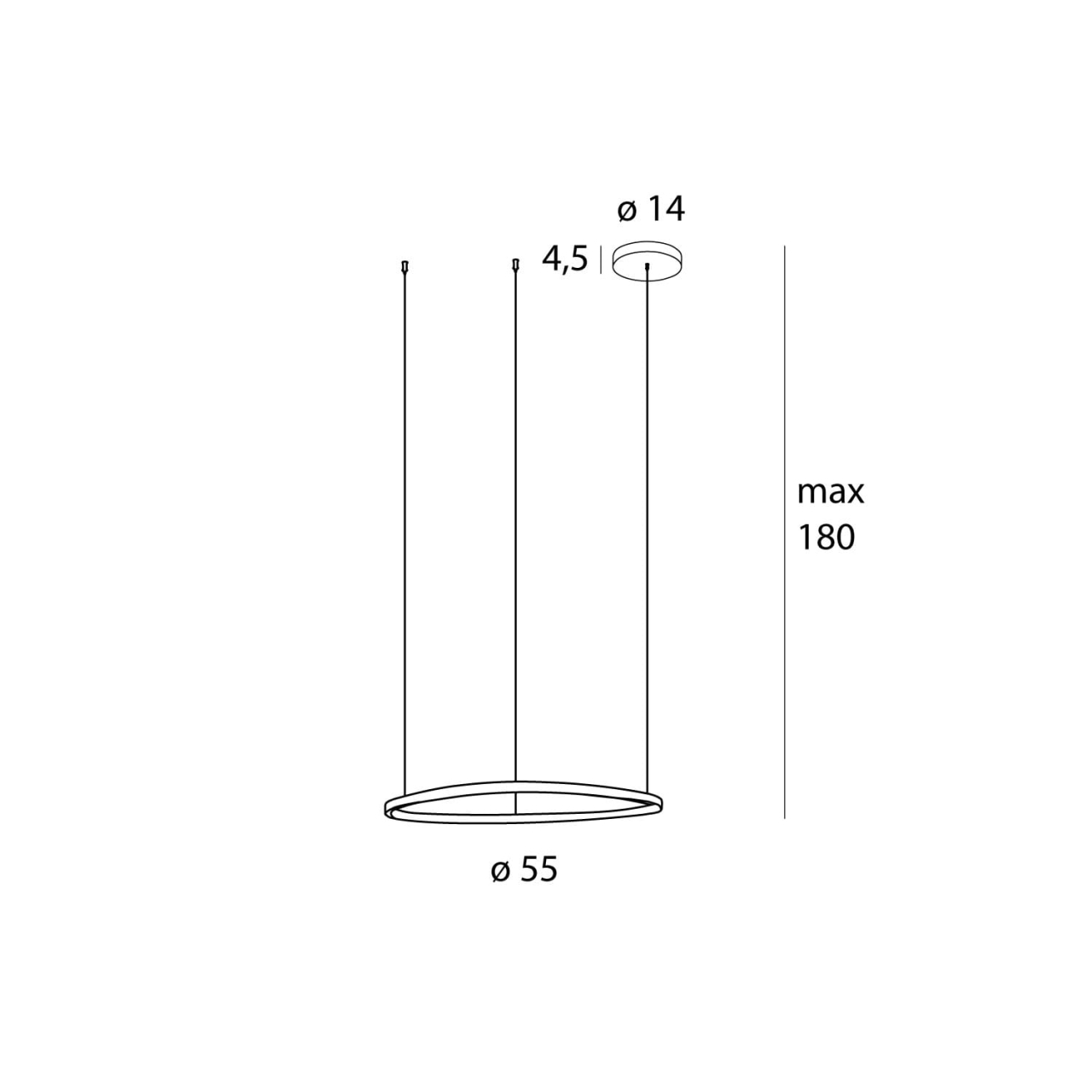 MAXLIGHT P0605D Cayenne 60 cm - suspensie moderna LED [3]