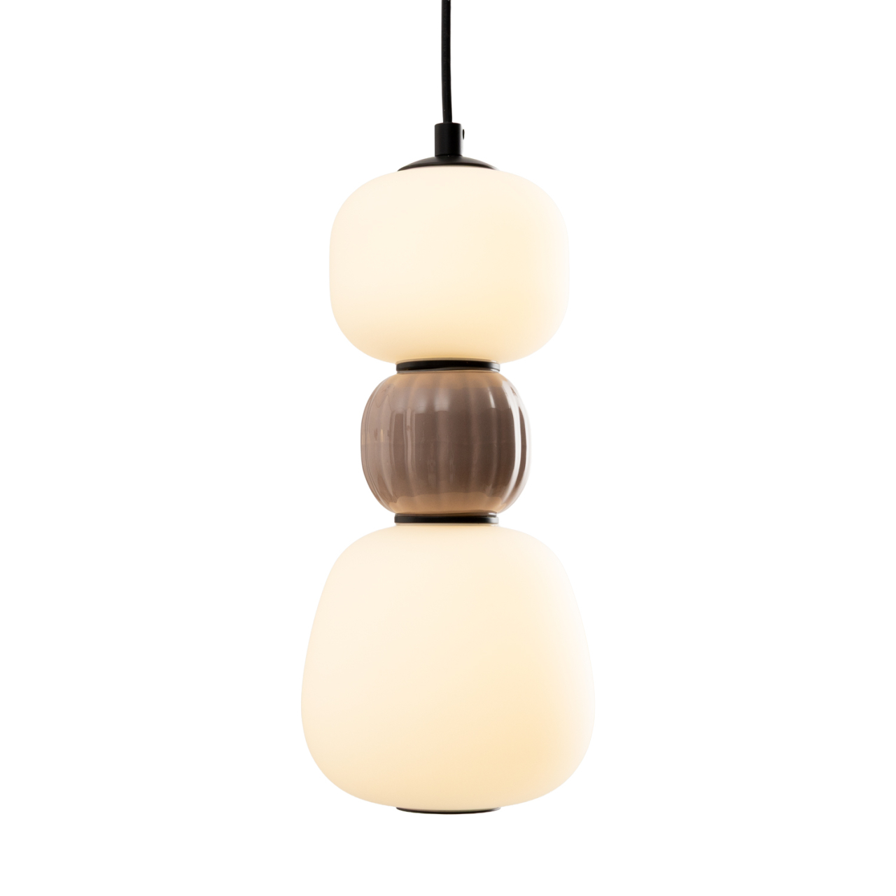 MAXLIGHT P0628 SUSPENSIE MULTICOLOR MODERN 13W, OPAL + MEDIUM BROWN [2]