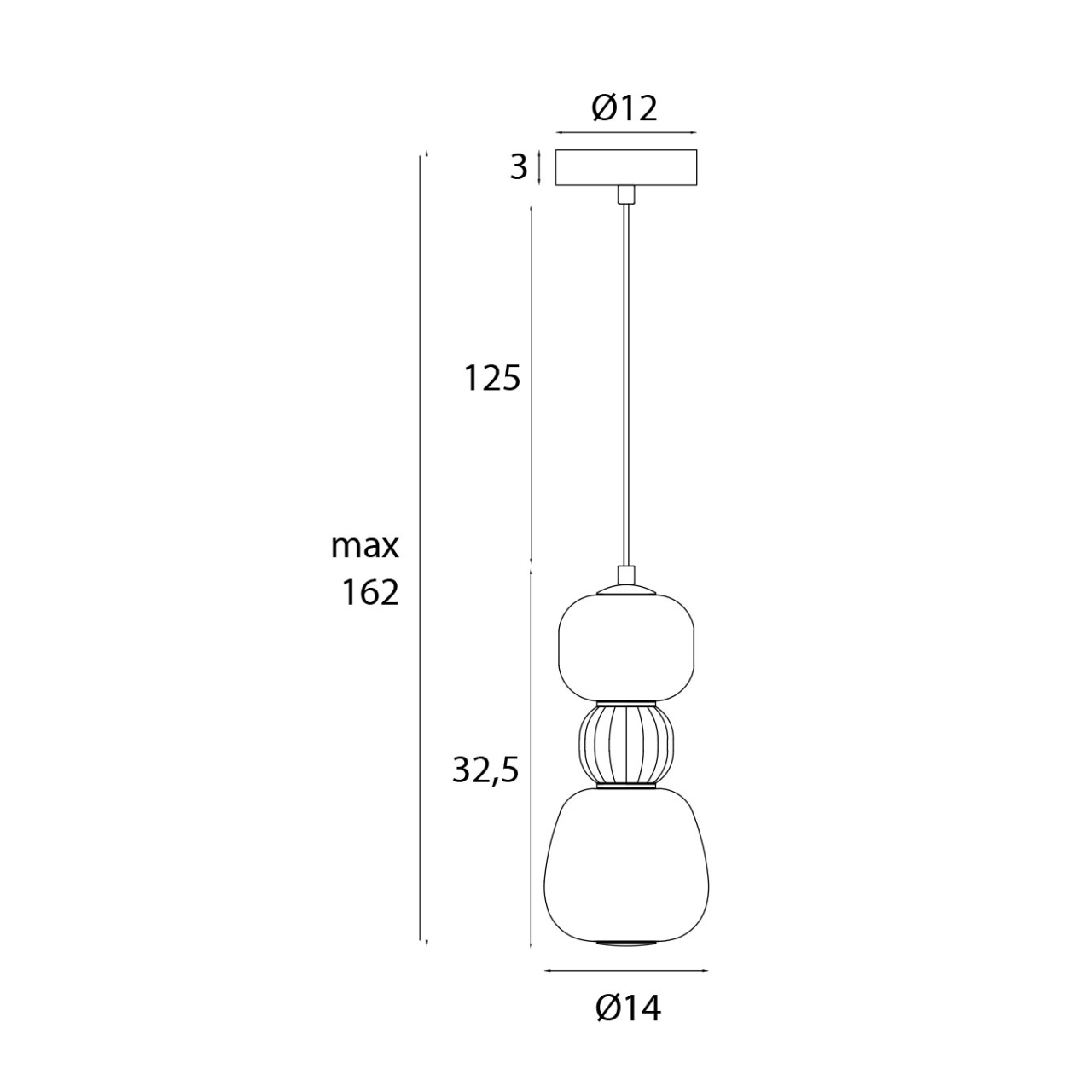 MAXLIGHT P0629 SUSPENSIE MULTICOLOR MODERN 13W, OPAL + DARK GREY [6]