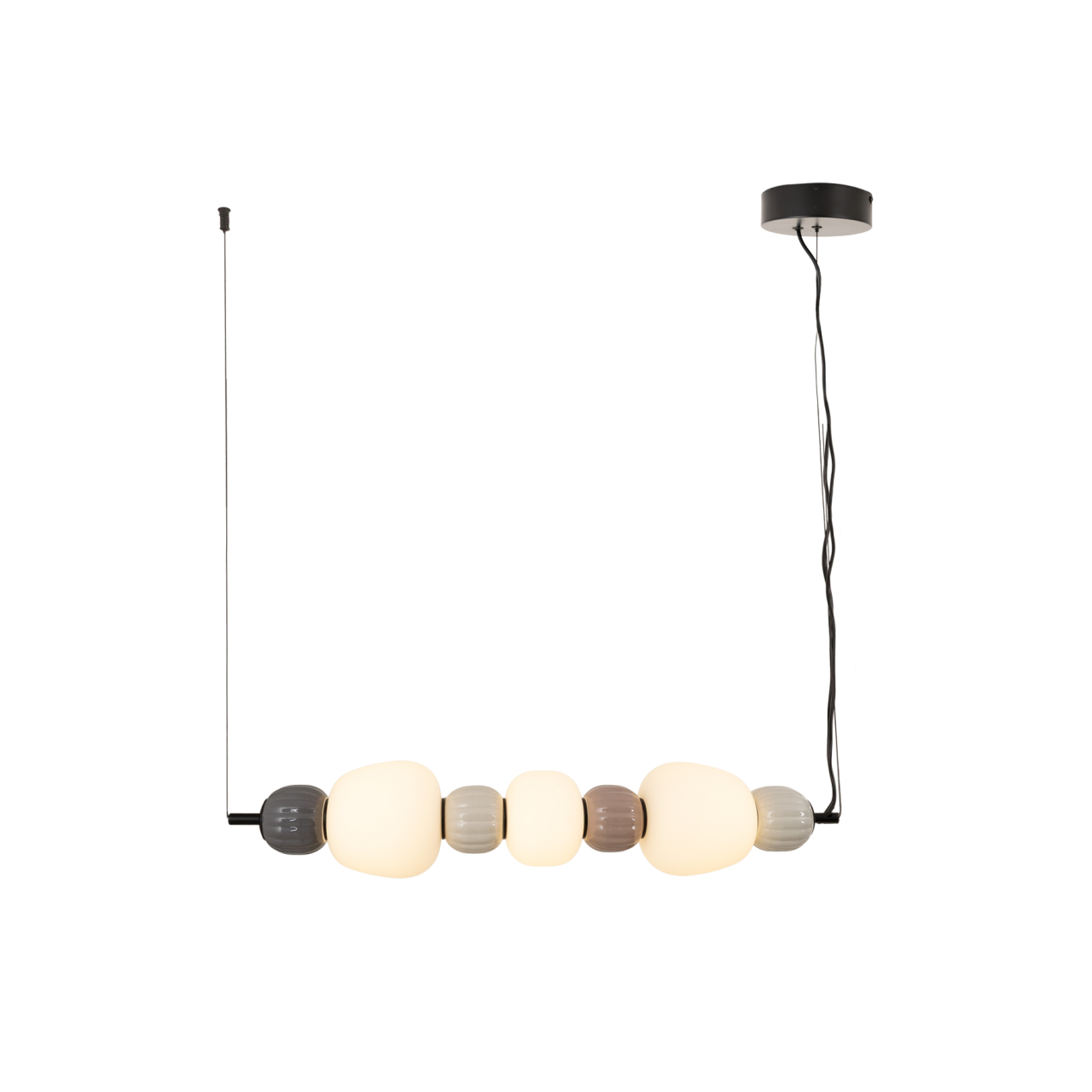 MAXLIGHT P0630 SUSPENSIE MULTICOLOR MODERN 28W, OPAL + DARK GREY+MEDIUM BROWN+LIGHT GREY [5]