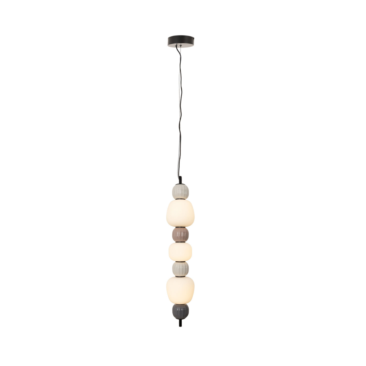 MAXLIGHT P0630 SUSPENSIE MULTICOLOR MODERN 28W, OPAL + DARK GREY+MEDIUM BROWN+LIGHT GREY [8]