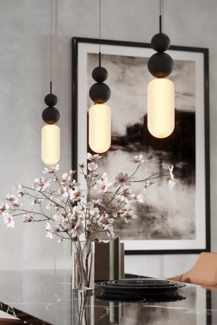 MAXLIGHT P0641 Lustre simple NOVA BLACK  (ROMA) [1]