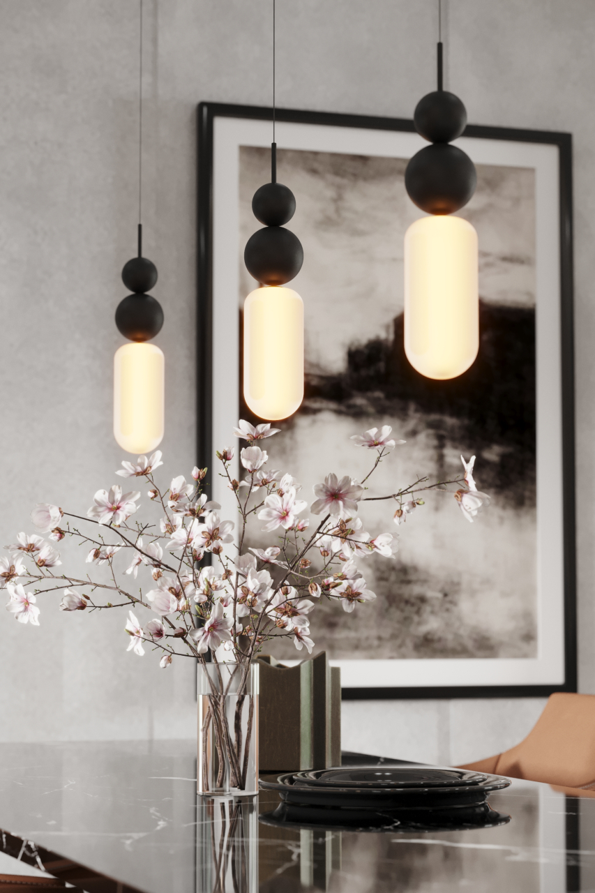 MAXLIGHT P0641 Lustre simple NOVA BLACK  (ROMA) [4]