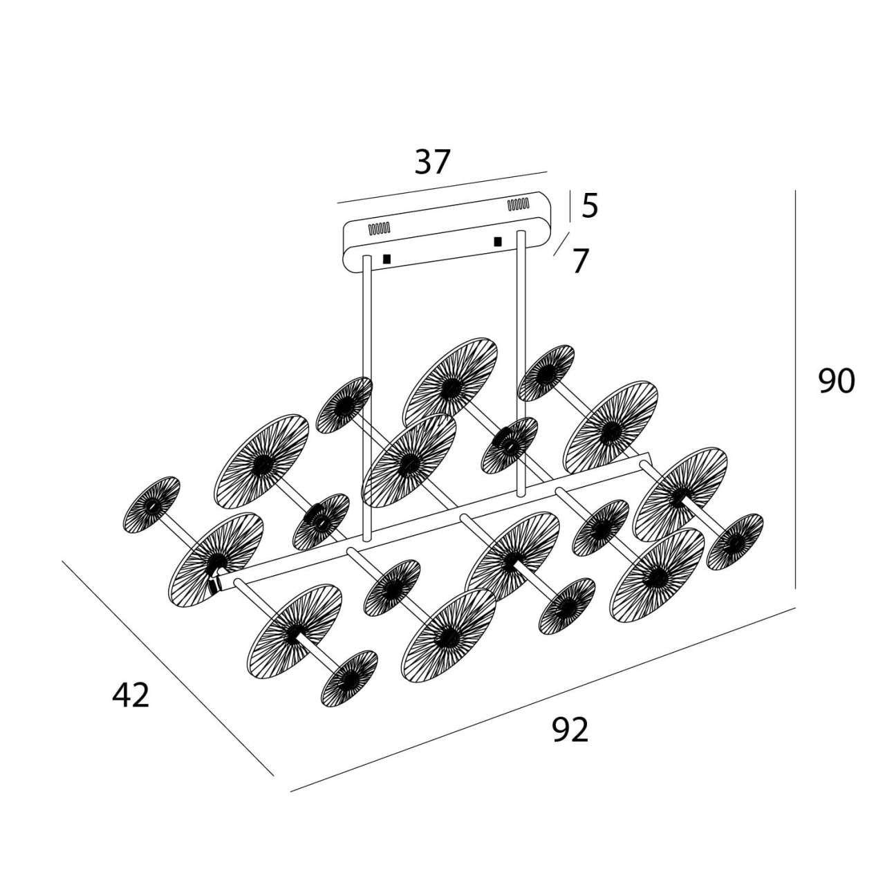 MAXLIGHT P0643 Lustre simple ALLURE 51W [3]