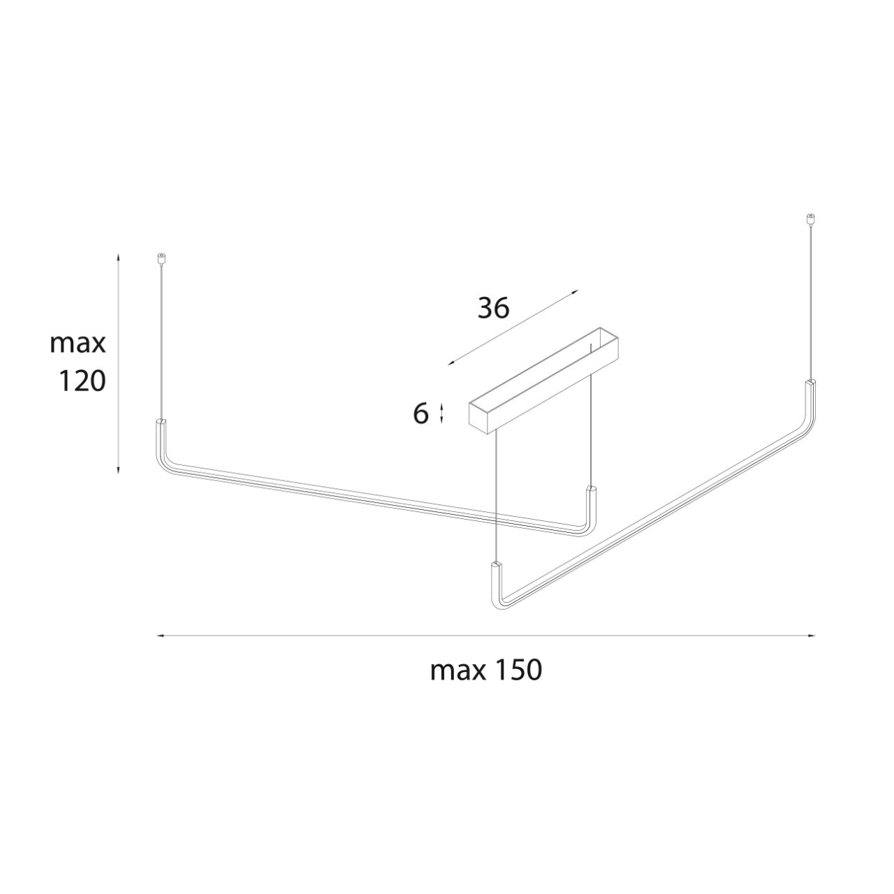 MAXLIGHT P0645 Lustre simple URUS 30W [4]