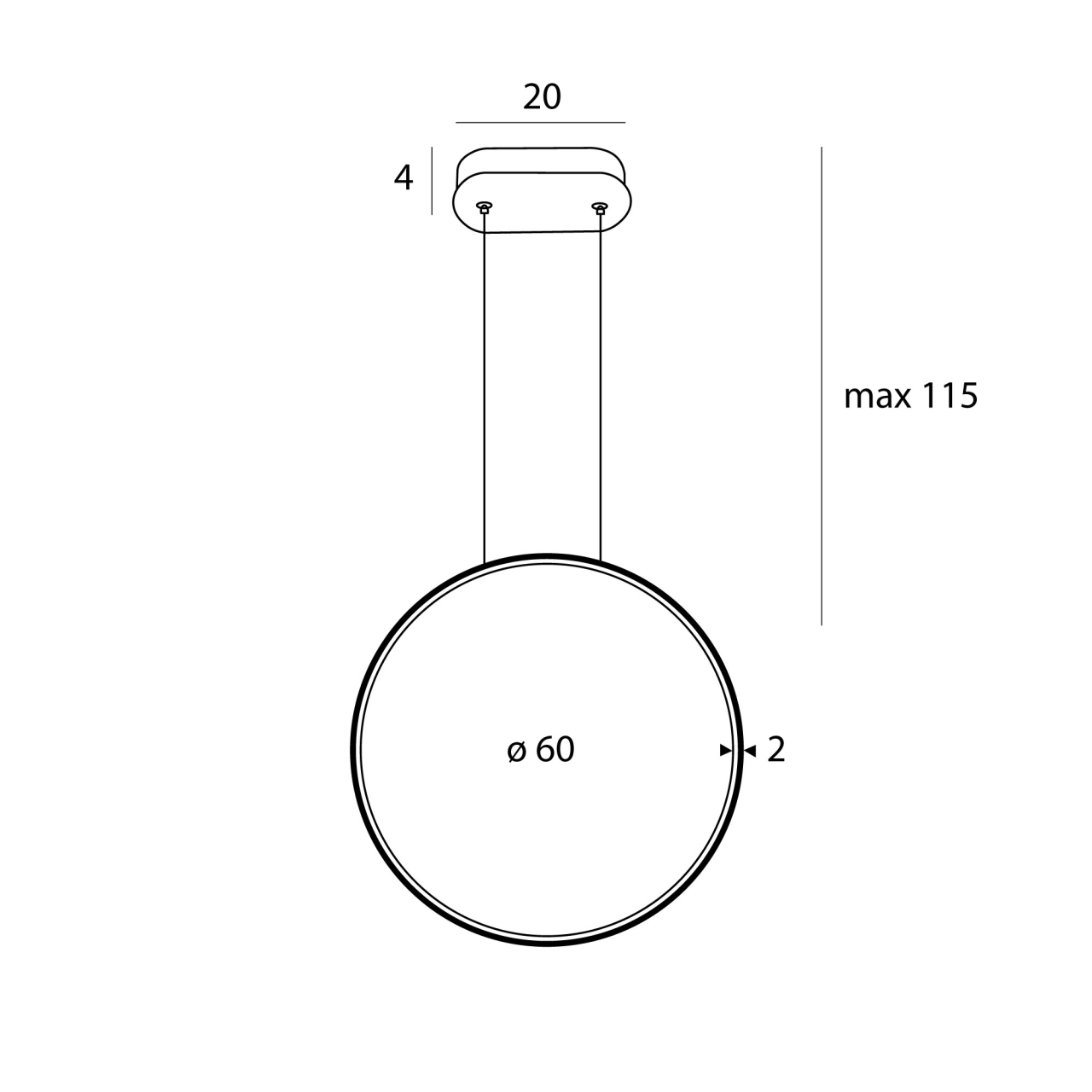 Maxlight P0652 Visual Hor 24W - suspensie moderna LED [4]