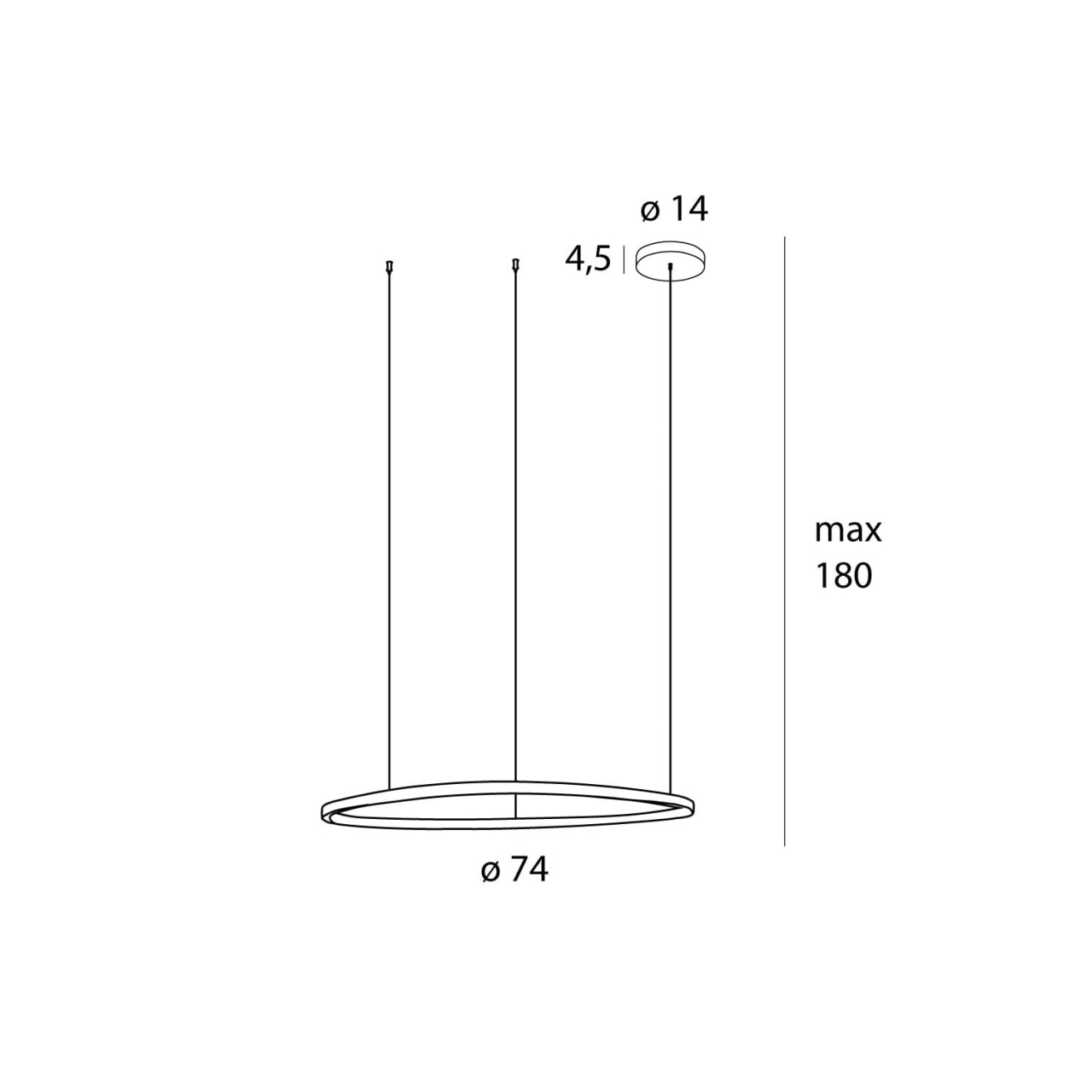 Maxlight P0662d Cayenne 80cm - suspensie moderna LED [5]