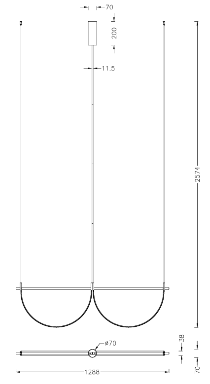 Maxlight P0688 Victoria 39W - suspensie moderna LED [2]
