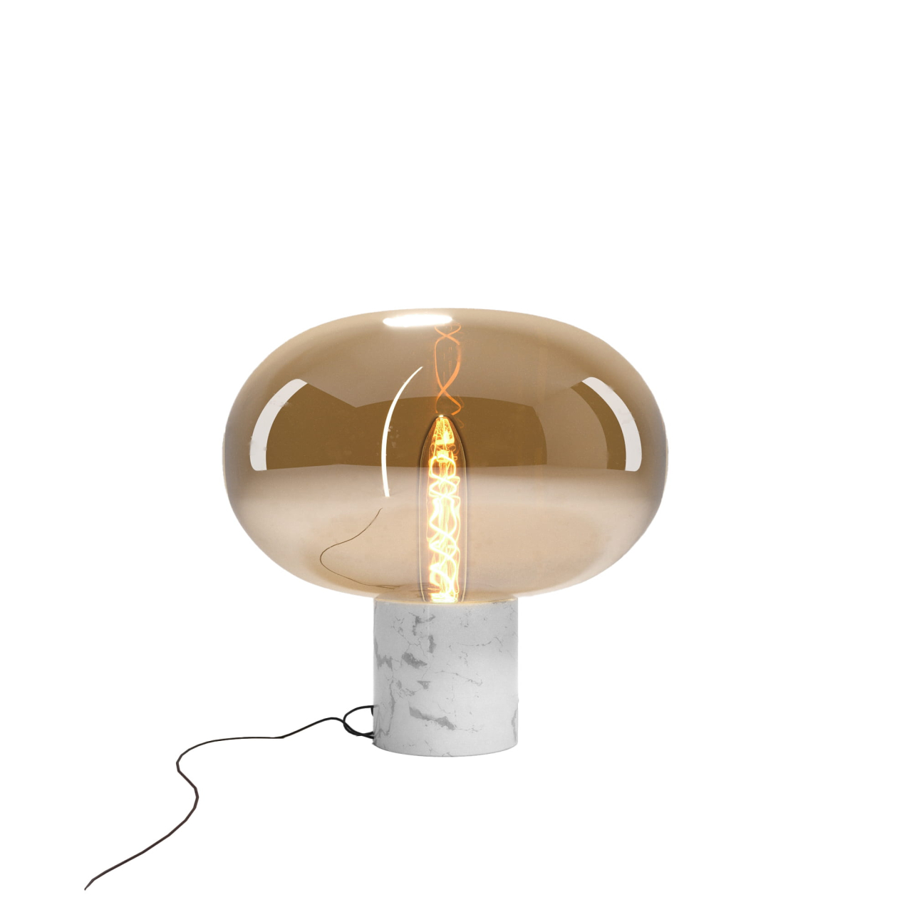 MAXLIGHT T0056 veioza MOONSTONE AMBER GLASS + WHITE MARBLE [5]
