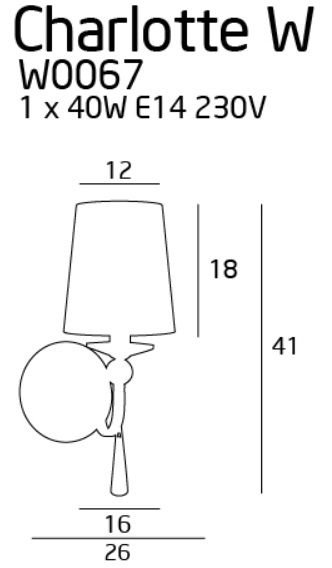 Maxlight Charlotte W0067 Aplica crom [5]