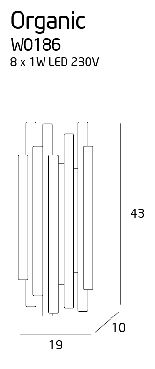 MAXLIGHT W0186 Aplice ORGANIC CHROM [6]