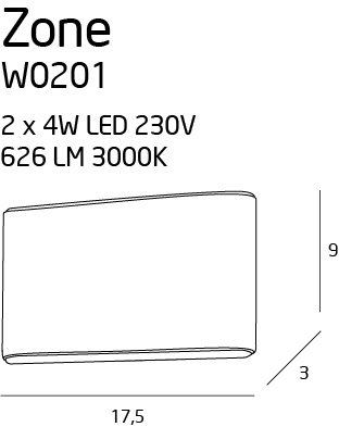 MAXLIGHT W0201 Aplice ZONE mare IP44 [3]