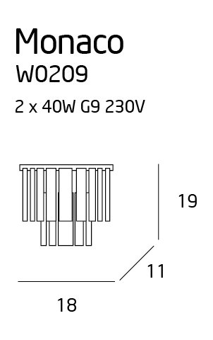 MAXLIGHT W0209 Aplice  MONACO CROM [5]