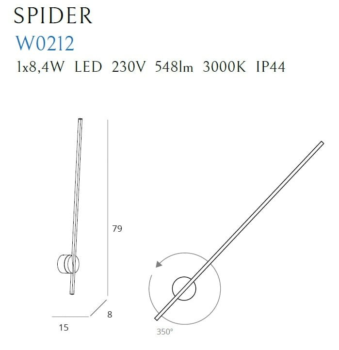 MAXLIGHT W0212 Aplice SPIDER white [6]