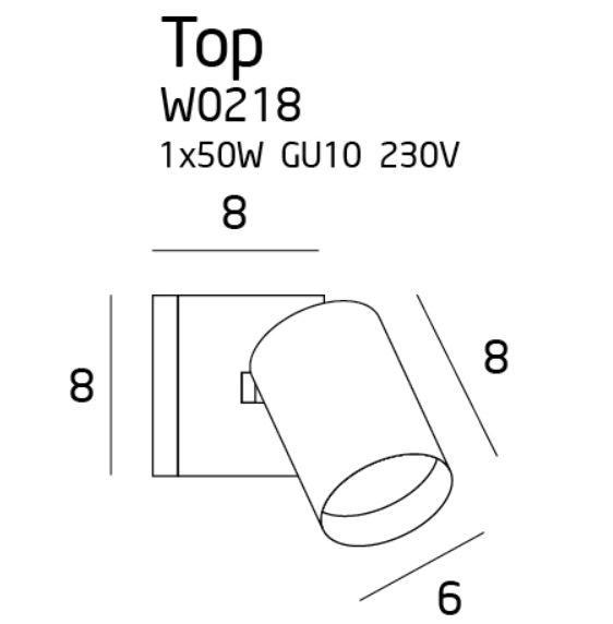 MAXLIGHT W0218 Aplice TOP1 Alb [6]