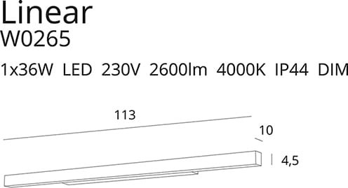 Maxlight W0265 Linear  - aplica moderna [2]
