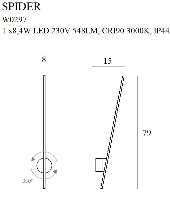 MAXLIGHT W0297 Aplica SPIDER auriu [6]