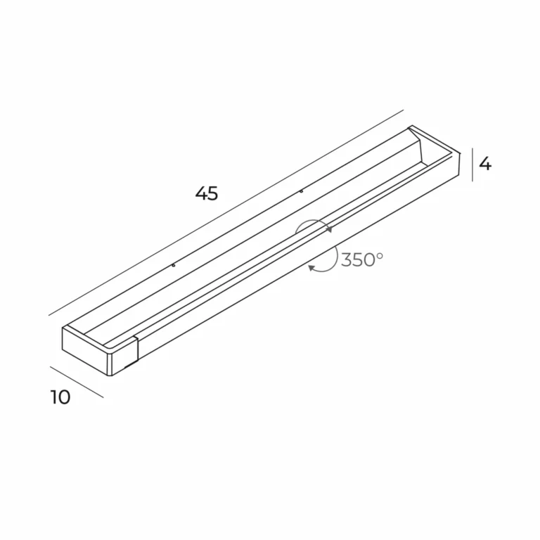 MAXLIGHT W0307 Aplice FLINK CZARNY 45 cm  IP44-Aplica [2]