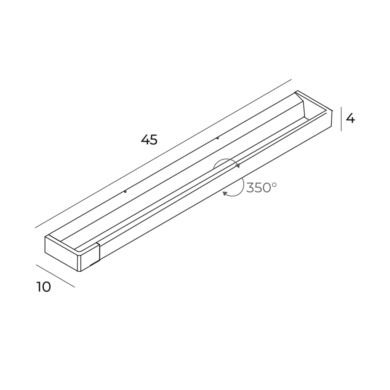 MAXLIGHT W0307 Aplice FLINK CZARNY 45 cm  IP44-Aplica [4]