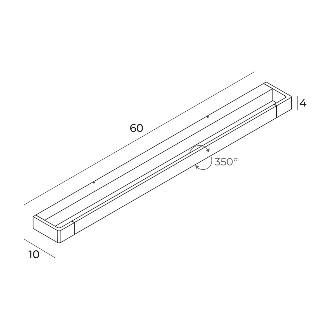 MAXLIGHT W0308 Aplice FLINK BIAŁY 60 cm  IP44-Aplica [4]