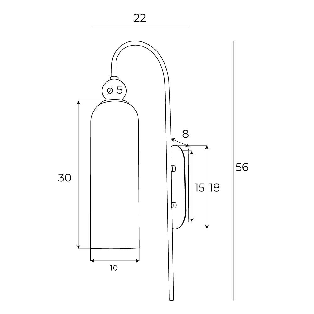 MAXLIGHT W0333 Aplice CAMPANILA SMOKY GLASS [6]
