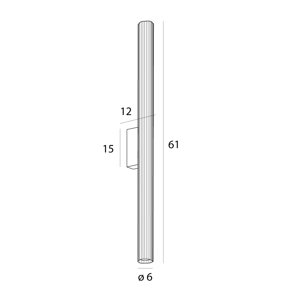 MAXLIGHT W0366 Aplice FAYETTE 61CM 12W IP44 3000K auriu [3]